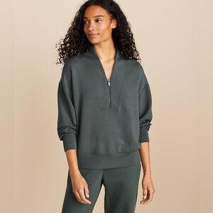 Lou & Grey Scubasoft Half Zip Pullover and matching pant set XS Deep Delphinium